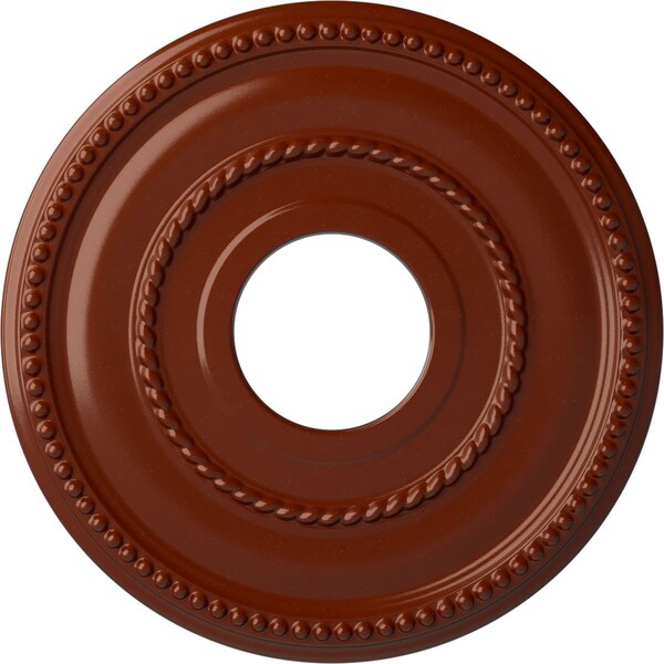 Ekena Millwork Valeriano Ceiling Medallion (Fits Canopies up to 6 1/4"), 12 1/8"OD x 3 5/8"ID x 3/4"P, Firebrick CM12VAFIF - main